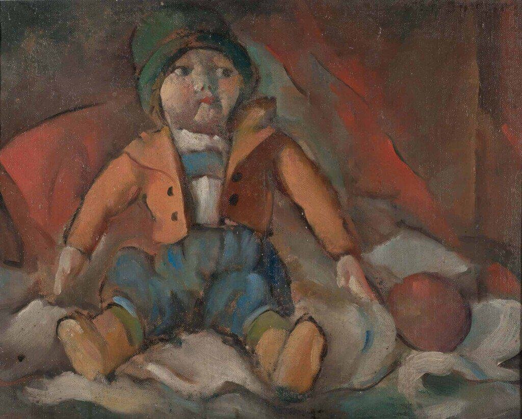 Miloš Vušković, „Lutka“, ulje na platnu, 37 x 47 cm, 1929.