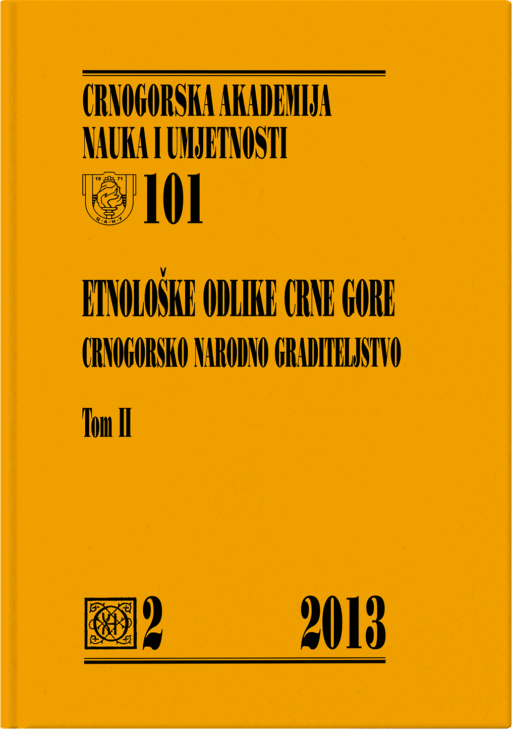 Etnološke odlike Crne Gore, tom II