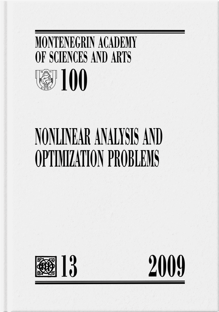 Nonlinear Analysis and Optimization Problems