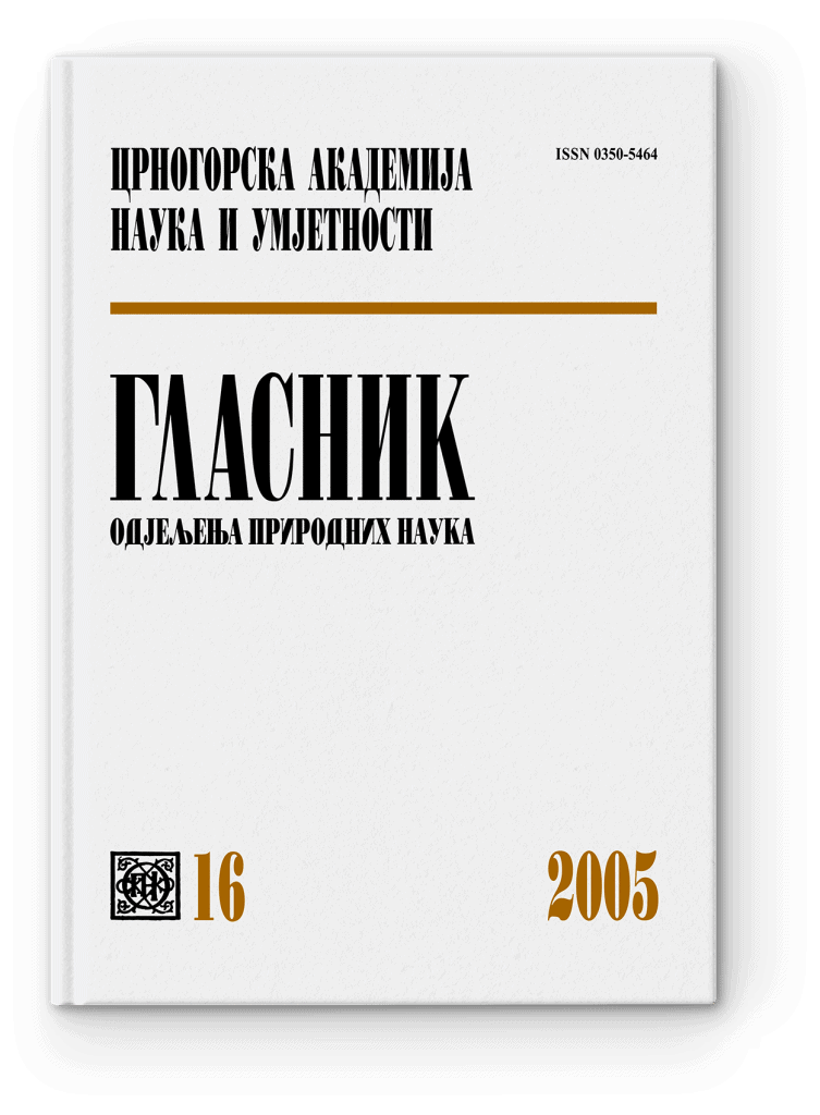 Glasnik Odjeljenja prirodnih nauka 16/2005