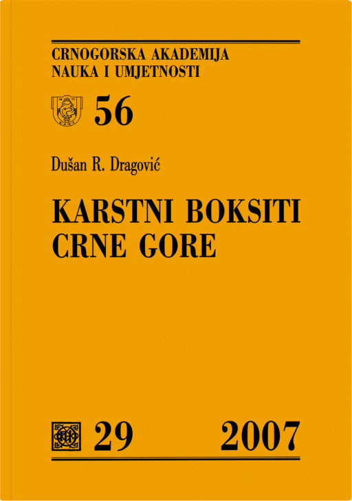 Dušan R. Dragović: Karstni boksiti Crne Gore