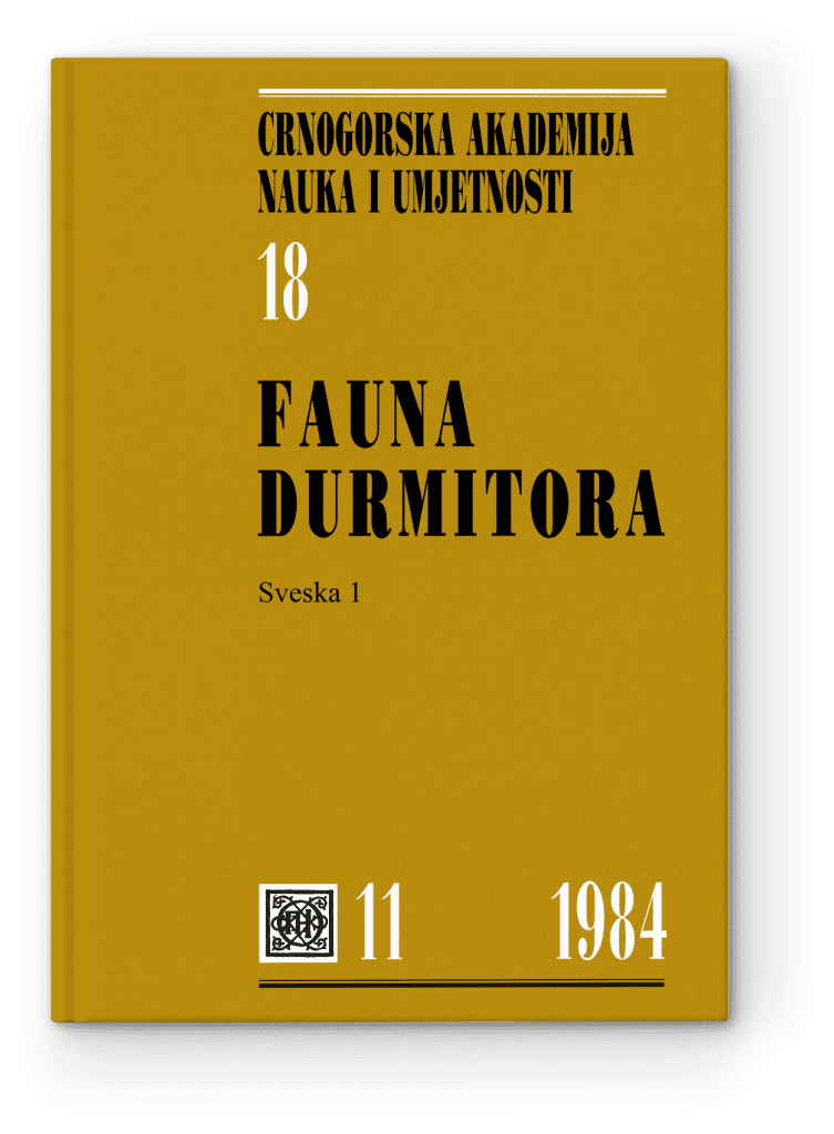 Fauna Durmitora, sv. 1